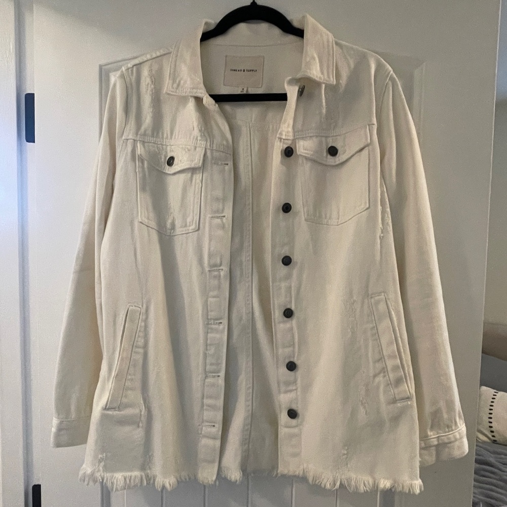 Thread & Supply Off-White Denim Jacket